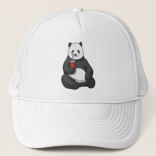 Panda with Drink Trucker Hat