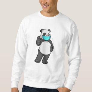 Panda with Face mask Sweatshirt
