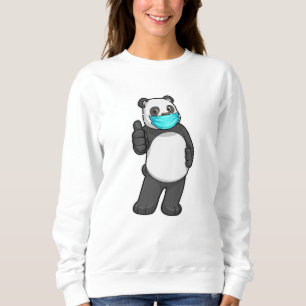 Panda with Face mask Sweatshirt