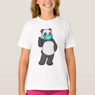 Panda with Face mask T-Shirt