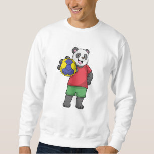 Panda with Handball Sports Sweatshirt
