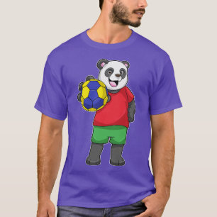 Panda with Handball Sports T-Shirt
