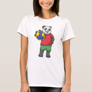 Panda with Handball Sports T-Shirt