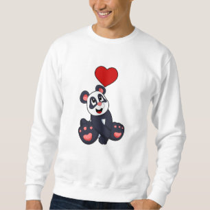 Panda with Heart Sweatshirt