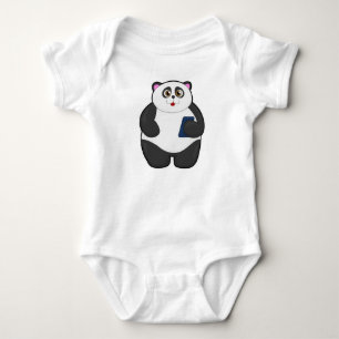 Panda with Mobile phone Baby Bodysuit