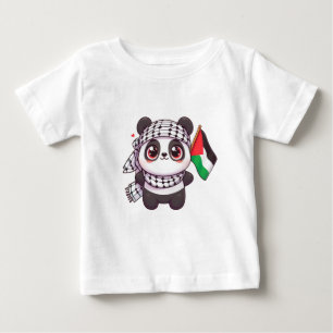 Panda with Peace in Palestine Baby T-Shirt