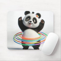 Panda With Rainbow Hula Hoops
