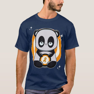 Panda With Ribbon Leukemia Awareness   1  T-Shirt