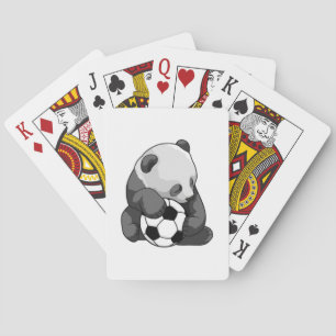 Panda with Soccer ball Playing Cards