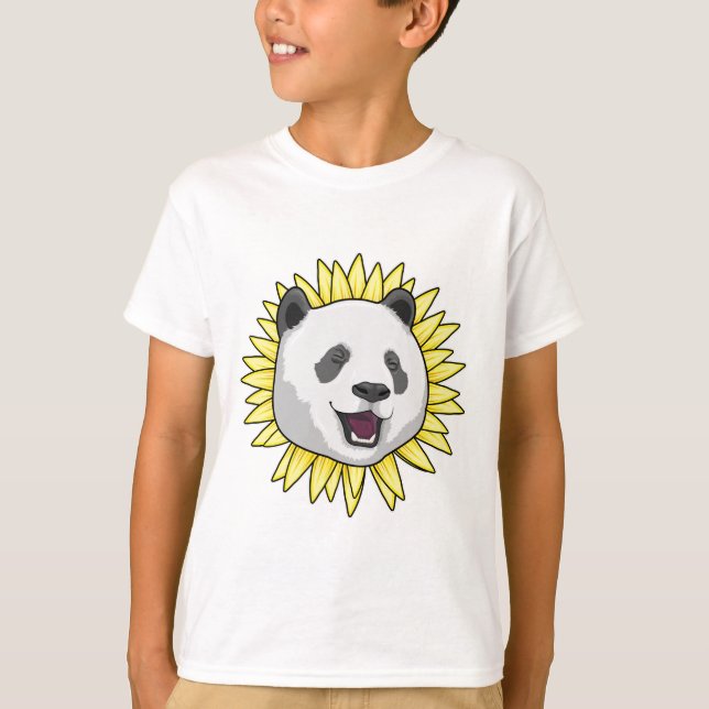 Panda with Sunflower T-Shirt (Front)