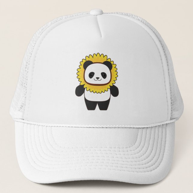 Panda with Sunflower Trucker Hat (Front)