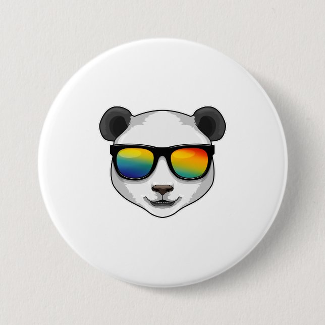 Panda with Sunglasses 3 Inch Round Button (Front)