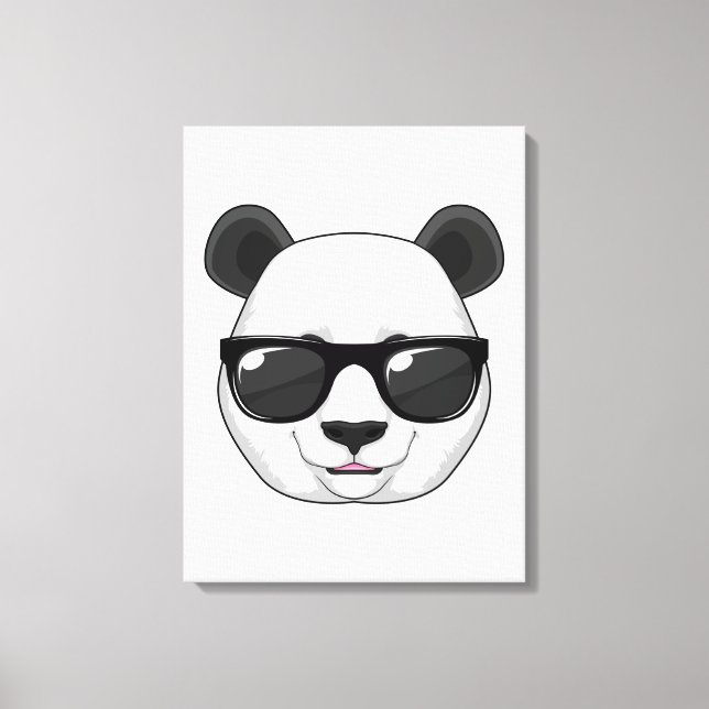 Panda with Sunglasses Canvas Print (Front)