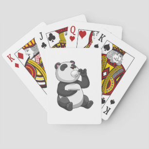 Panda with Tea Cup Playing Cards