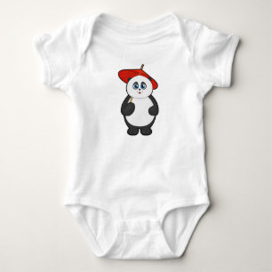 Panda with Umbrella Baby Bodysuit