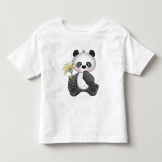 Panda with Yellow Flower Toddler T-shirt