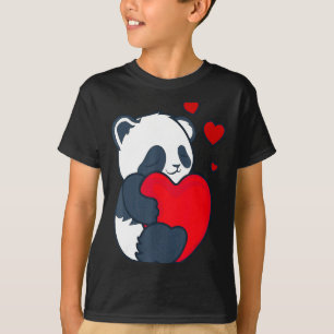 Panda Women Valentines Day Girlfriend Heart  T-Shirt