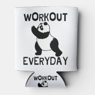 Panda Workout Gym Can Cooler