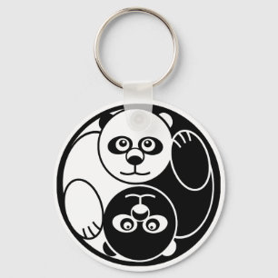 Panda Yin Yang Keychain