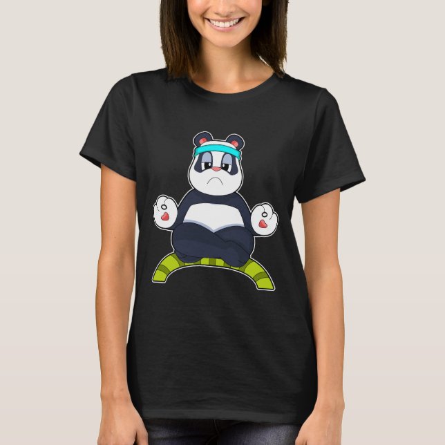 Panda Yoga Fitness Meditation T-Shirt (Front)