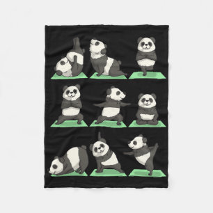 Panda Yoga Pose Zen Cute Workout Exercise Yogi Fun Fleece Blanket