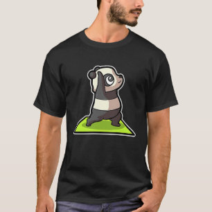 Panda Yoga Poses Sport Gymnastics Ohmmm Heartbeat T-Shirt