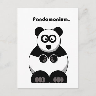Pandamonium Panda Cartoon Postcard