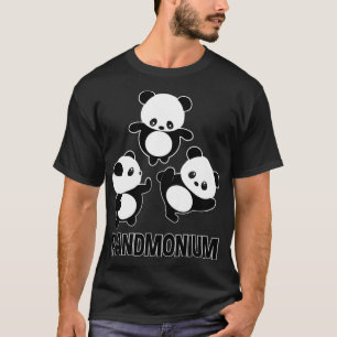 Pandamonium TShirt Funny Panda Bear Pun Tee