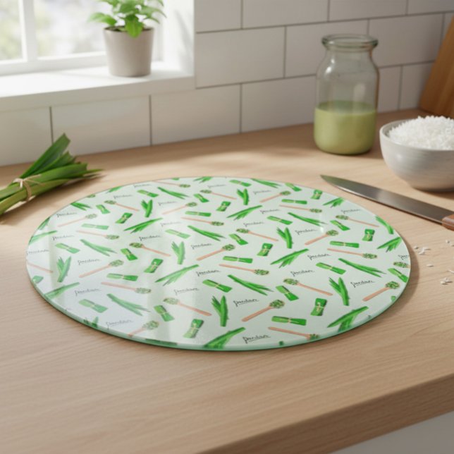 Pandan Leaf Pattern Cutting Board  (Creator Uploaded)