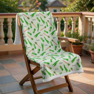 Pandan Leaf Pattern Fleece Blanket