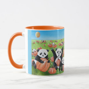 Pandas and Pumpkins Fall  Mug