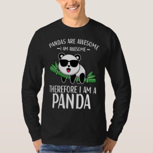 Pandas Are Awesome Panda Bear For Kids T-Shirt