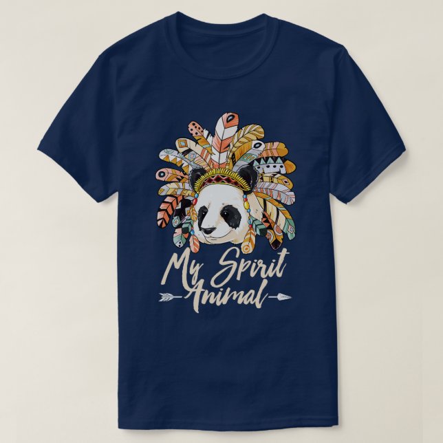 Pandas Are My Spirit Animal Funny Panda Bear Gifts T-Shirt (Design Front)
