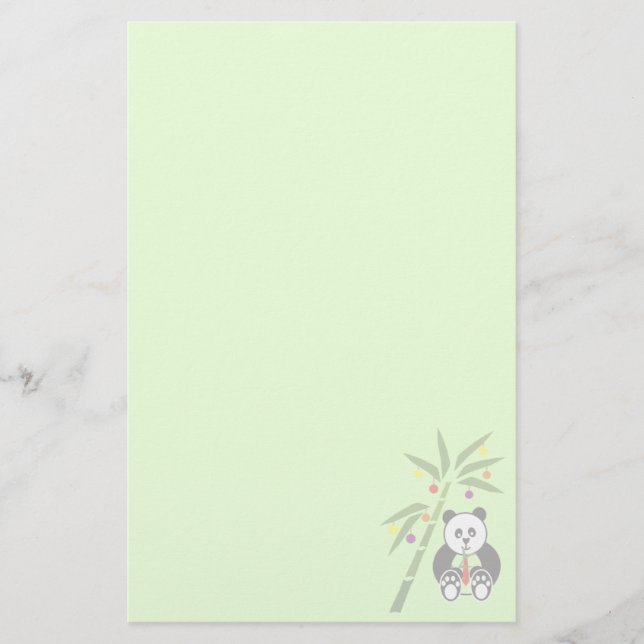 Panda's Christmas Meal Stationery (Front)