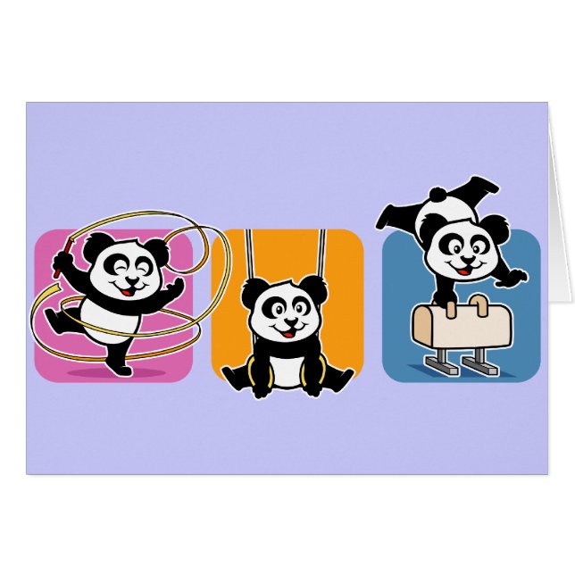 Pandas de gymnastique (Devant horizontal)