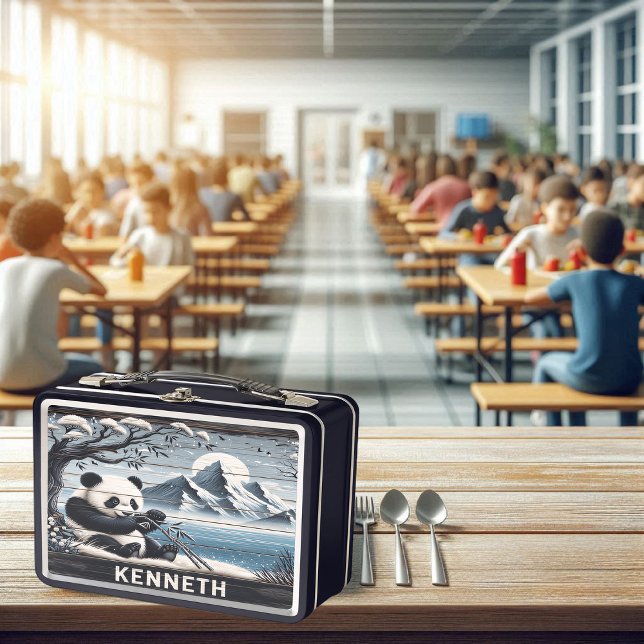 Panda's Forest Haven: Bamboo Indulgence Metal Lunch Box (Creator Uploaded)