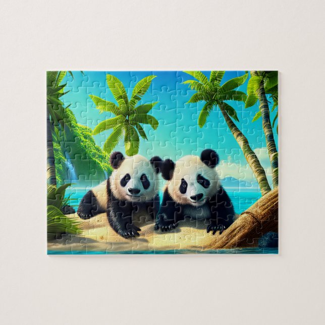 Pandas géant enfants Puzzle - Tropical (Horizontal)