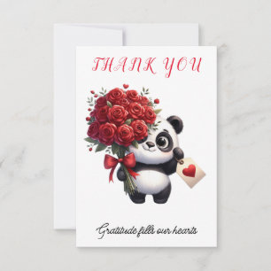 Panda's Gratitude Gesture - Thank You Card