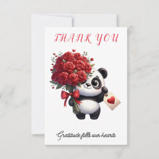 Panda's Gratitude Gesture - Thank You Card