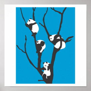 Pandas Hangin' Out Poster