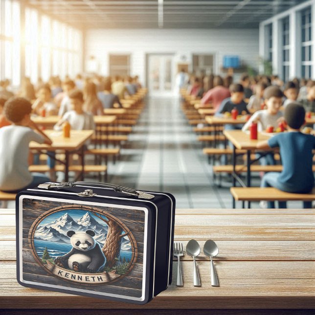 Panda's Hidden Sanctuary: Bamboo Satisfaction Metal Lunch Box (Creator Uploaded)