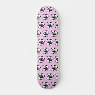 Pandas Hugging Skateboard