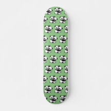Pandas Hugging Skateboard