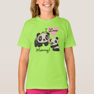 Pandas I Love Mommy T-Shirt