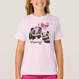Pandas I Love Mommy T-Shirt