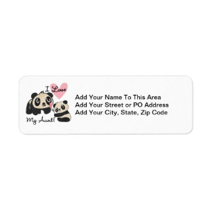 Pandas I Love My Aunt