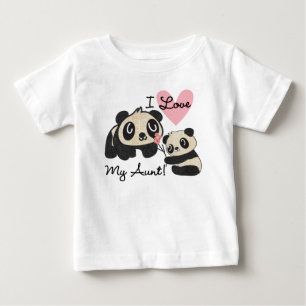 Pandas I Love My Aunt Baby T-Shirt