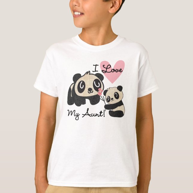 Pandas I Love My Aunt T-Shirt (Front)