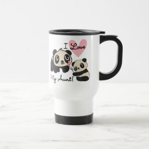 Pandas I Love My Aunt Travel Mug