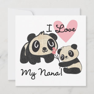 Pandas I Love My Nana